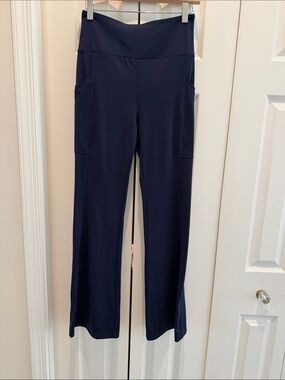 Lou & Grey Navy Flare Leggings with Pockets